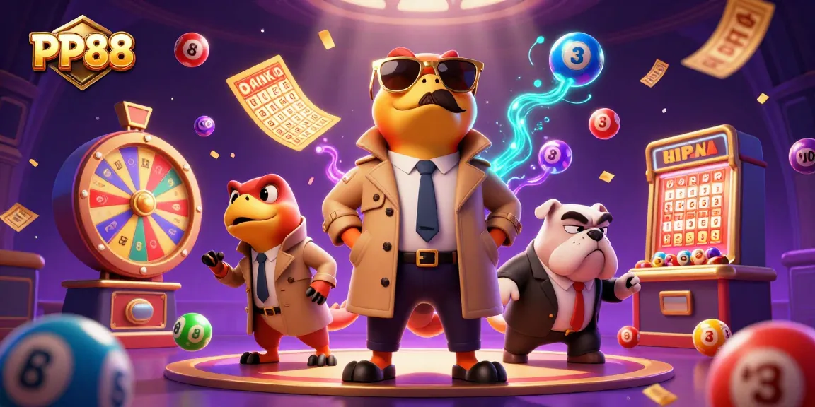 Experience the thrills of PP88 as three raptors disguised in a trench coat enter a casino lounge.