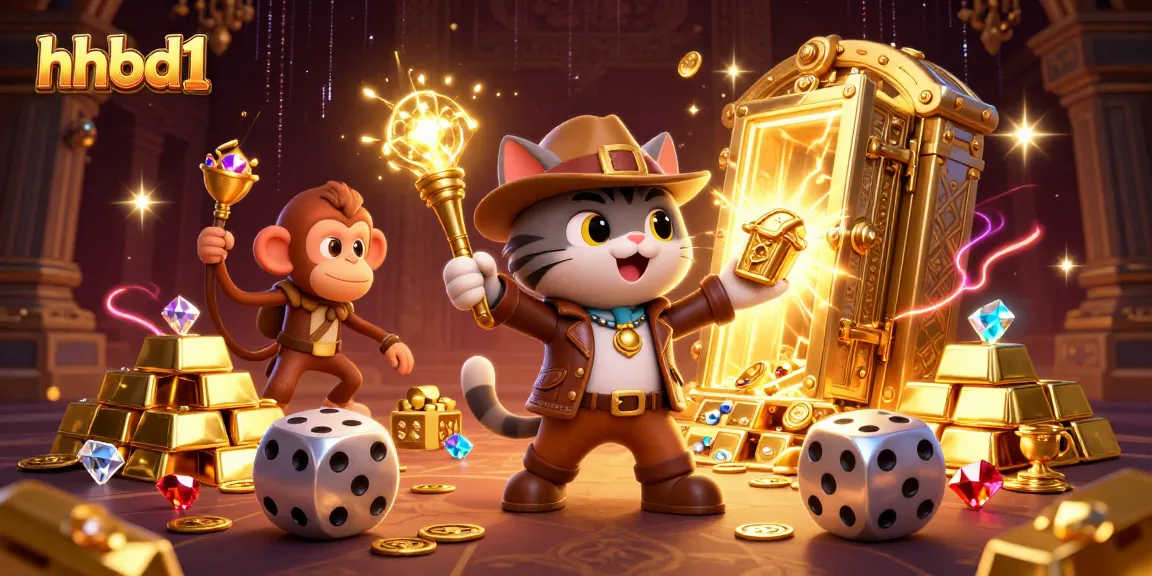 Experience gold treasure hunting with hhbd1 featuring exotic cats and jewels