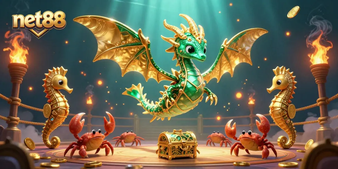 net88 energizes bettors with exciting cockfighting visuals in a vibrant treasure scene