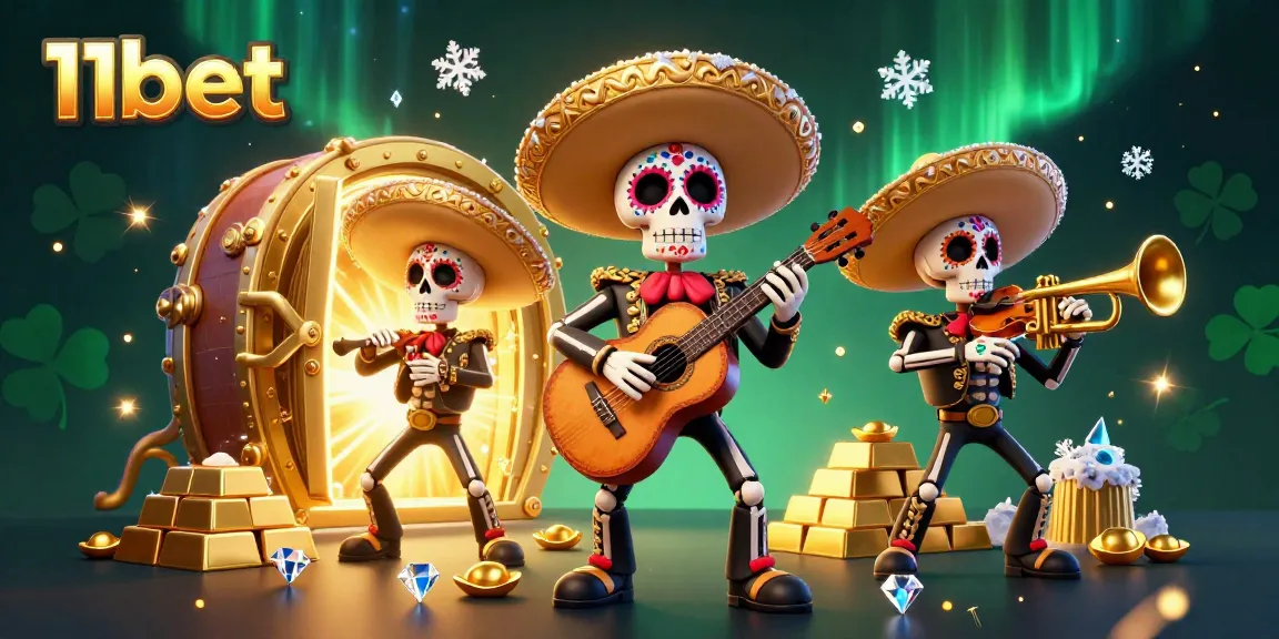 Engage with thrilling games on 11bet featuring a vibrant mariachi scene and dazzling gold.