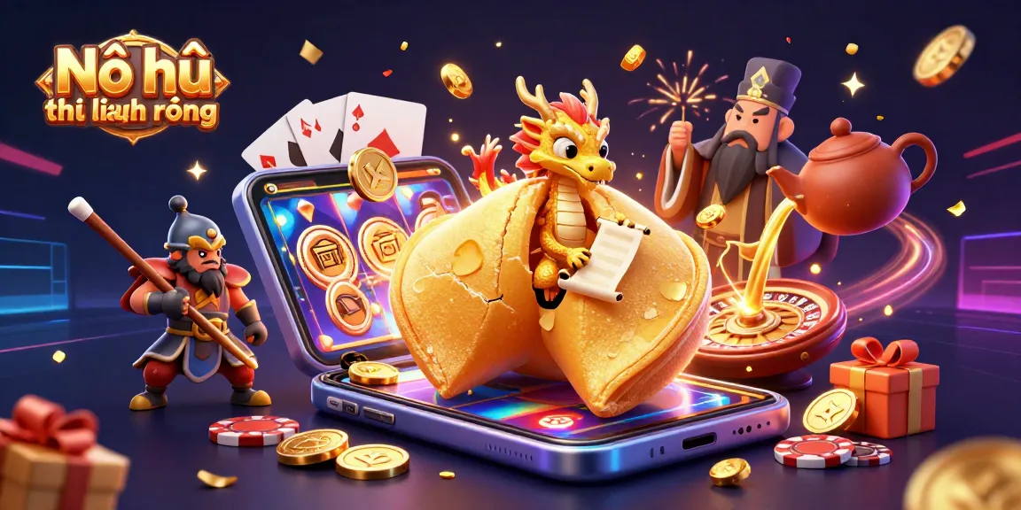 Nổ hũ thủ lĩnh rồng showcases an epic casino adventure featuring a dragon and various game elements.