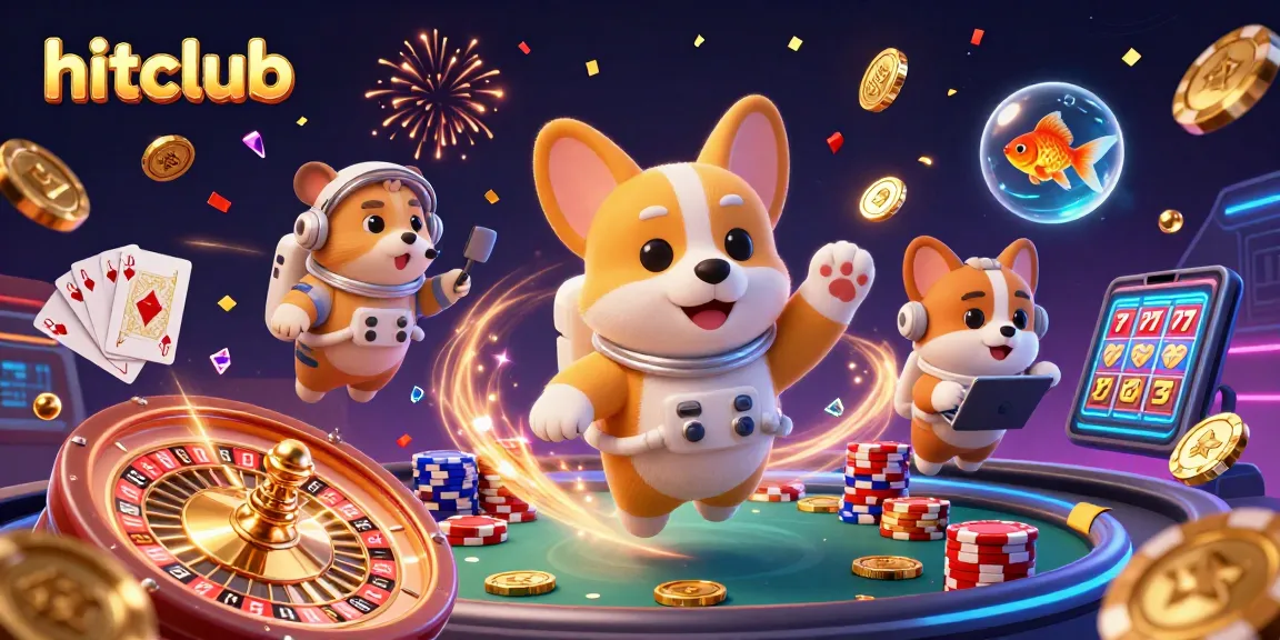 Experience thrilling gaming action at hitclub with a vibrant 3D casino scene full of excitement and joy.