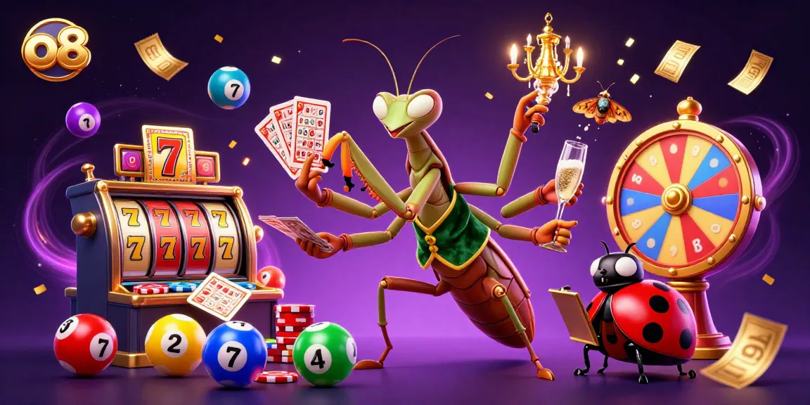 Experience high-stakes action at o8 with a vibrant casino scene featuring slots and lottery elements.