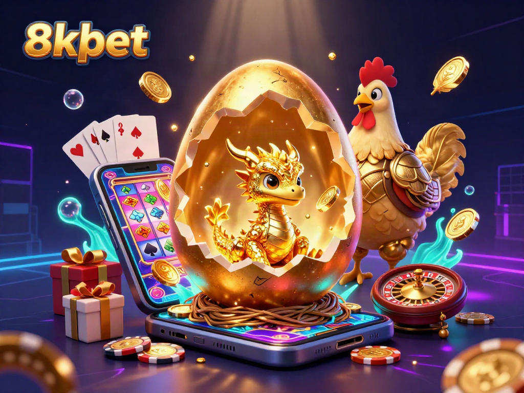 Experience thrilling online gaming with 8xbet and its captivating casino scenes featuring dragons and golden poker chips.