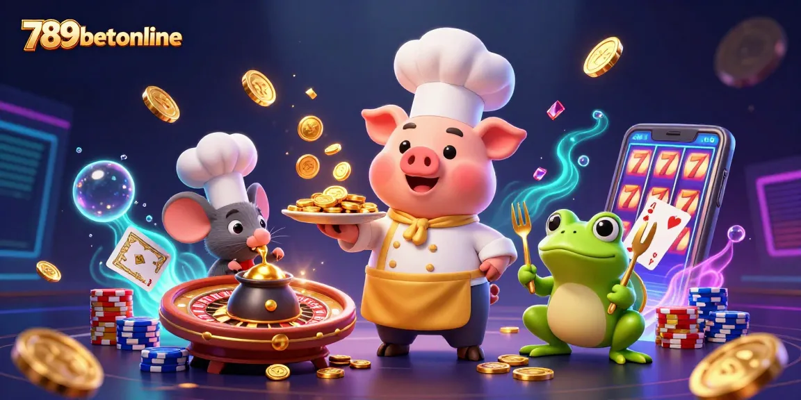 Experience the excitement of winning at 789betonline with vibrant casino elements and characters.
