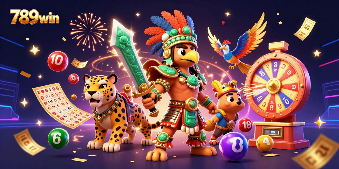 Win big with 789win as the vibrant 3D scene showcases a digital gaming adventure.