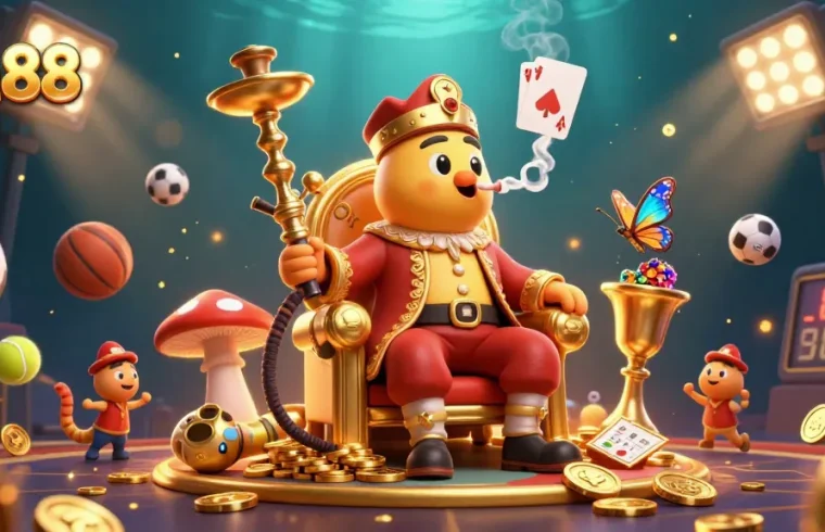 Experience da88's vibrant casino magic in a packed, dynamic 3D sports gambling scene.