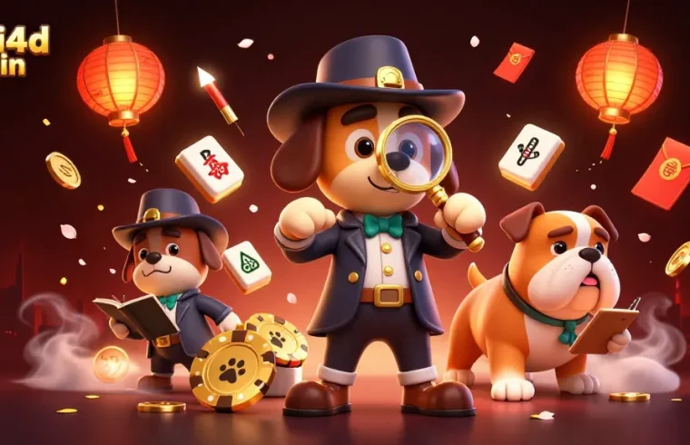 Experience the thrill of budi4d login with cartoon characters in a dynamic casino scene.