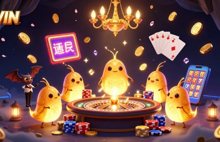 Experience 11WIN's vibrant virtual casino with glowworms illuminating the spectacular gameplay.