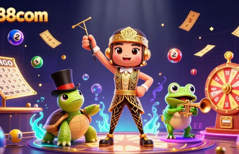 Play exciting games at go88com with colorful lottery balls and vibrant casino elements.