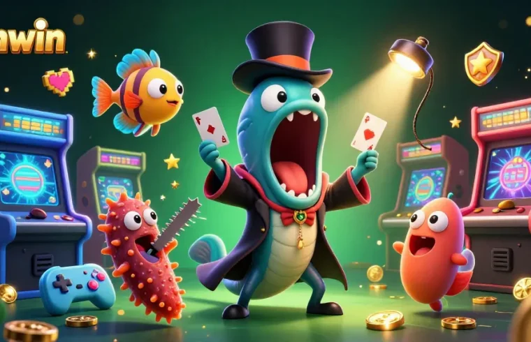 Sunwin offers thrilling gameplay with deep-sea characters, showcasing vibrant gaming elements and captivating casino magic.