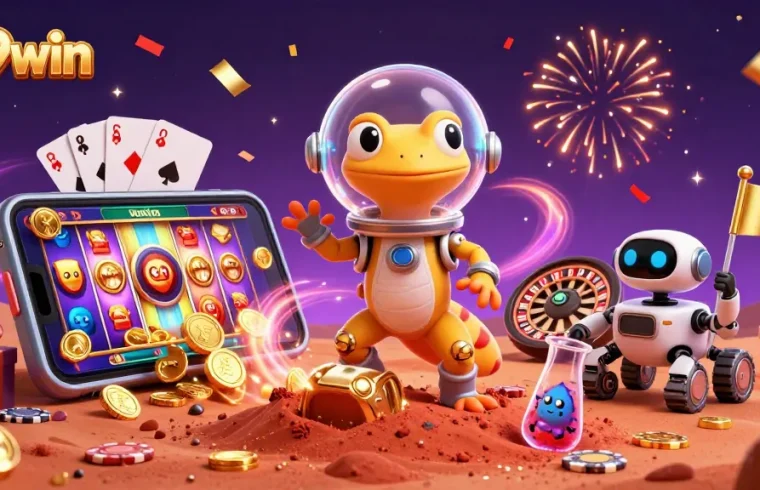 Experience the excitement of 789win as a Martian gecko discovers a golden casino with thrilling games.