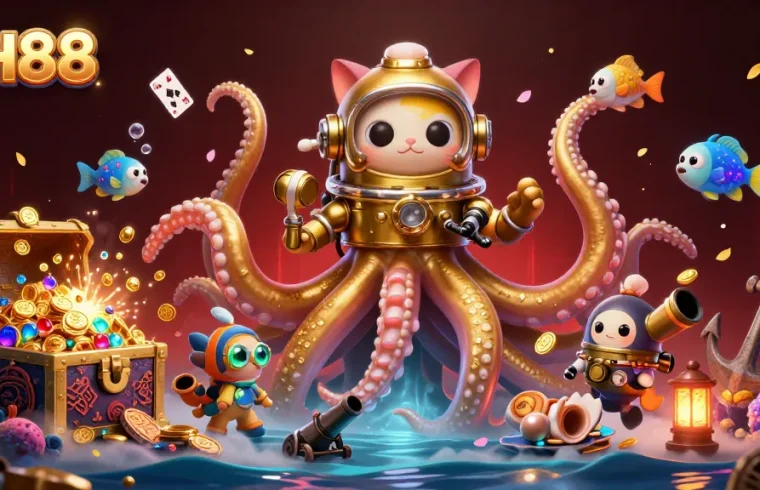 Play and win with QH88 at a vibrant underwater casino adventure.