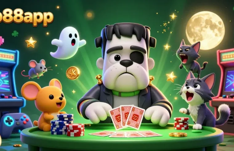Experience thrilling gameplay with mb88app in this vibrant casino illustration.