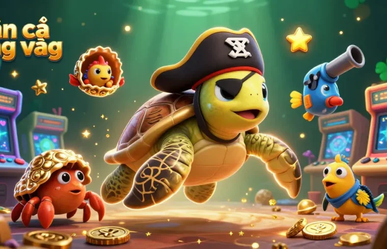 Engage in bắn cá rồng vàng excitement with vibrant underwater characters and colorful gaming elements.