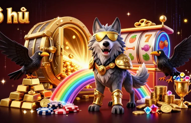 Spin winning slots with nổ hũ, featuring Odin, ravens, and shining treasures.